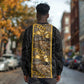 African Tribal Heritage Long Sleeve Shirt Black Gold Pattern