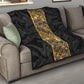 African Tribal Heritage Quilt Black Gold Pattern
