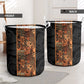 African Tribal Heritage Laundry Basket Earth Tone Pattern