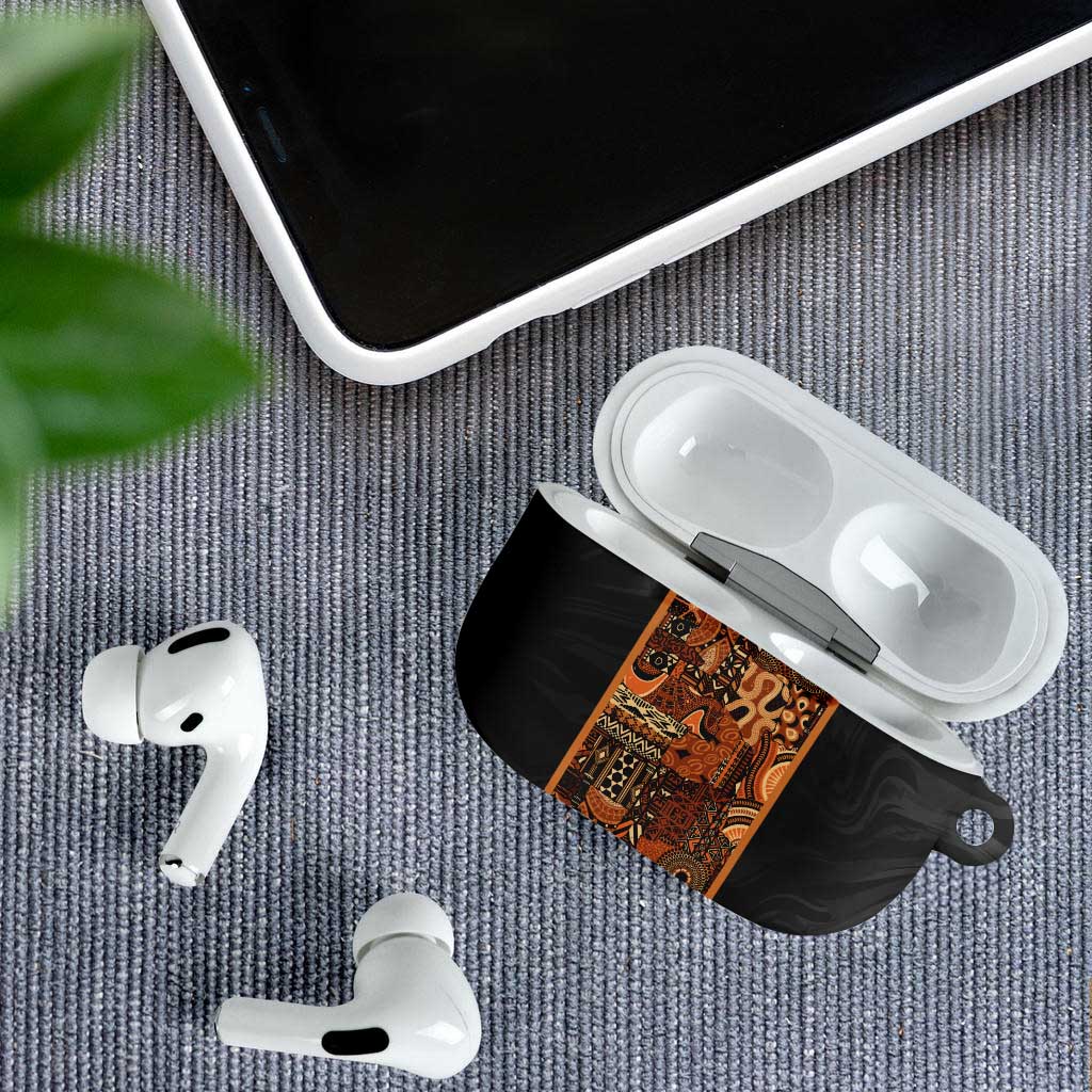 African Tribal Heritage AirPods Case Earth Tone Pattern
