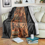 African Tribal Heritage Blanket Earth Tone Pattern