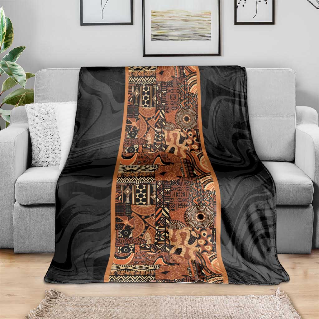 African Tribal Heritage Blanket Earth Tone Pattern