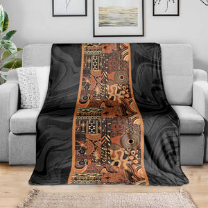 African Tribal Heritage Blanket Earth Tone Pattern