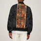 African Tribal Heritage Bomber Jacket Earth Tone Pattern