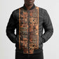 African Tribal Heritage Bomber Puffer Jacket Earth Tone Pattern