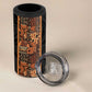 African Tribal Heritage 4 in 1 Can Cooler Tumbler Earth Tone Pattern