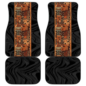 African Tribal Heritage Car Mats Earth Tone Pattern
