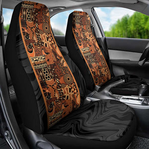 African Tribal Heritage Car Seat Cover Earth Tone Pattern