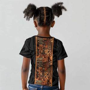 African Tribal Heritage Kid T shirt Earth Tone Pattern
