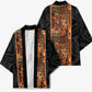 African Tribal Heritage Kimono Earth Tone Pattern