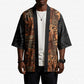 African Tribal Heritage Kimono Earth Tone Pattern