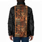 African Tribal Heritage Padded Jacket Earth Tone Pattern