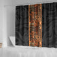 African Tribal Heritage Shower Curtain Earth Tone Pattern
