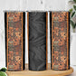 African Tribal Heritage Skinny Tumbler Earth Tone Pattern
