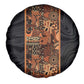 African Tribal Heritage Spare Tire Cover Earth Tone Pattern