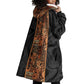 African Tribal Heritage Wearable Blanket Hoodie Earth Tone Pattern