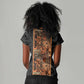 African Tribal Heritage Women V-Neck T-Shirt Earth Tone Pattern