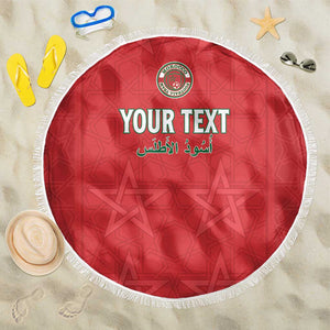 Custom Morocco Football Beach Blanket Allez les Lions de lAtlas