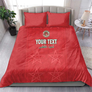 Custom Morocco Football Bedding Set Allez les Lions de lAtlas