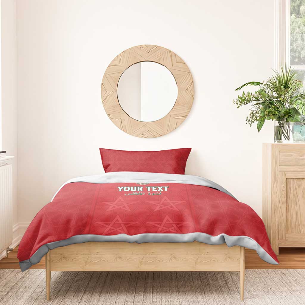Custom Morocco Football Bedding Set Allez les Lions de lAtlas