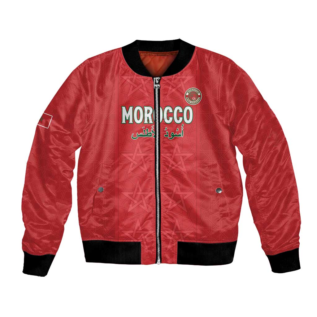 Custom Morocco Football Bomber Jacket Allez les Lions de lAtlas
