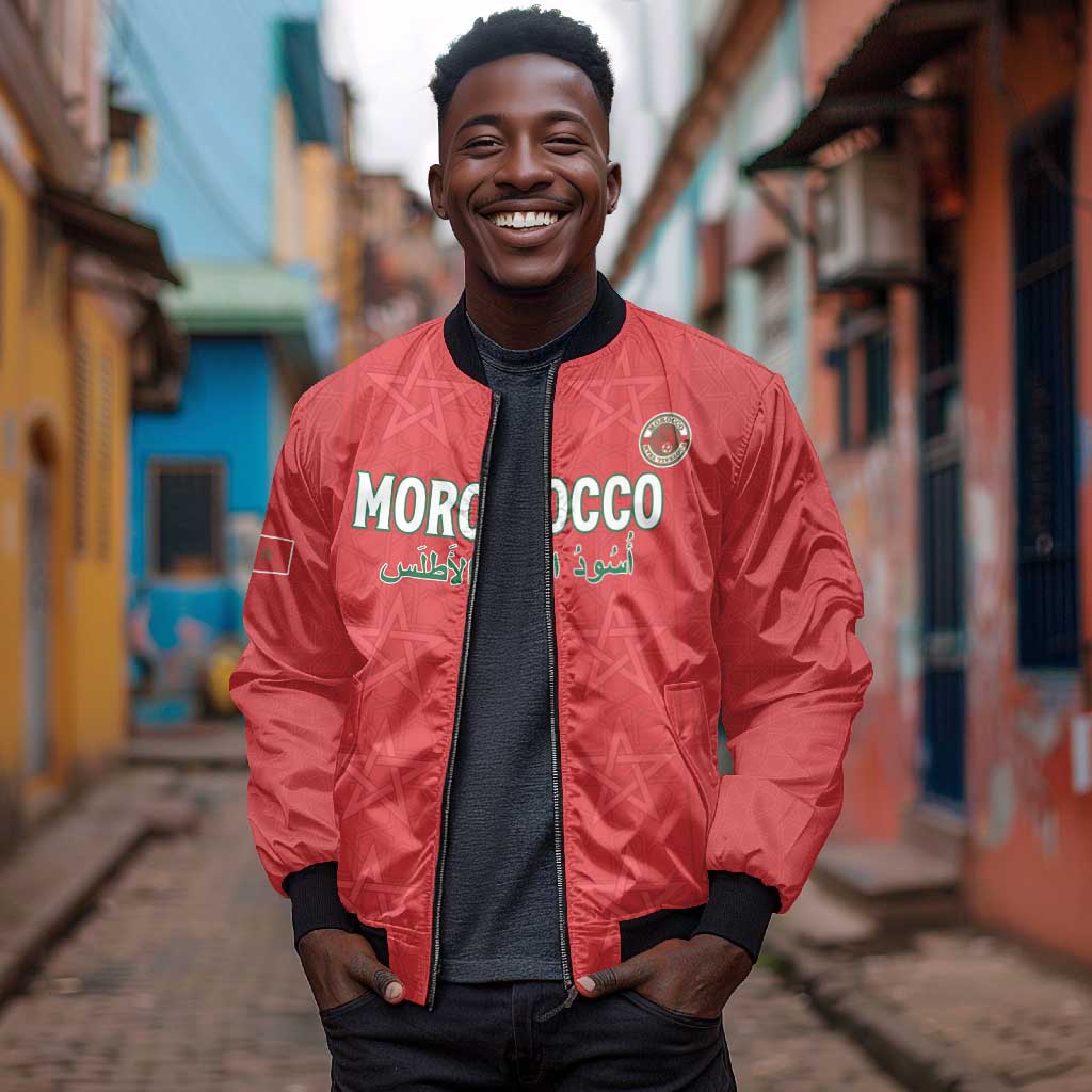Custom Morocco Football Bomber Jacket Allez les Lions de lAtlas