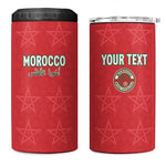 Custom Morocco Football 4 in 1 Can Cooler Tumbler Allez les Lions de lAtlas