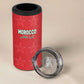 Custom Morocco Football 4 in 1 Can Cooler Tumbler Allez les Lions de lAtlas