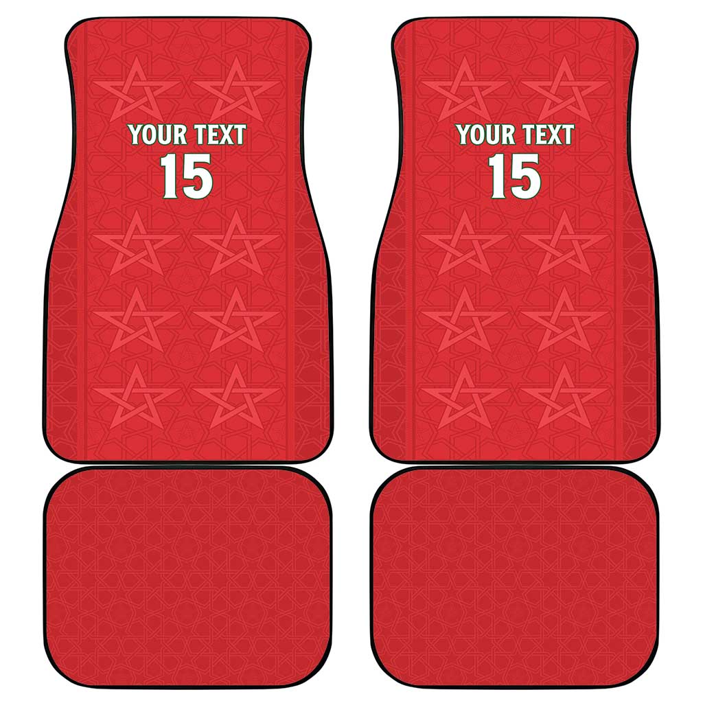 Custom Morocco Football Car Mats Allez les Lions de lAtlas