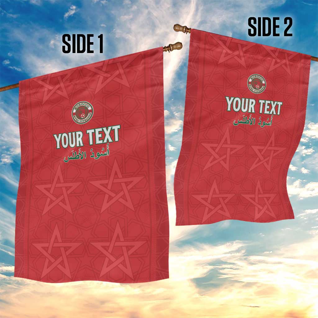 Custom Morocco Football Garden Flag Allez les Lions de lAtlas