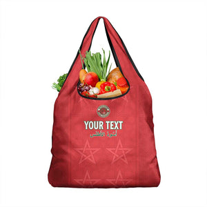Custom Morocco Football Grocery Bag Allez les Lions de lAtlas