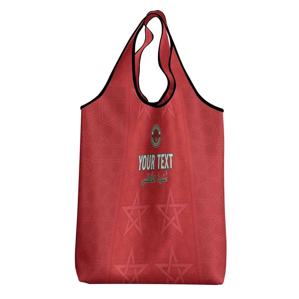 Custom Morocco Football Grocery Bag Allez les Lions de lAtlas