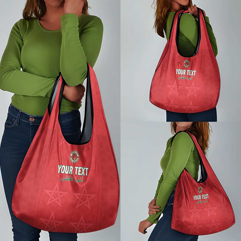 Custom Morocco Football Grocery Bag Allez les Lions de lAtlas