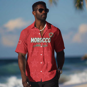 Custom Morocco Football Hawaiian Shirt Allez les Lions de lAtlas