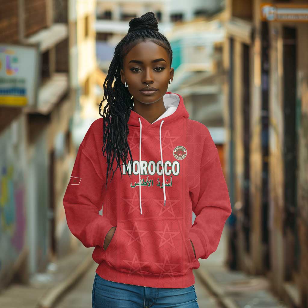 Custom Morocco Football Hoodie Allez les Lions de lAtlas