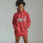 Custom Morocco Football Hoodie Dress Allez les Lions de lAtlas