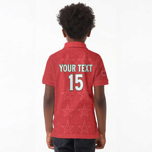 Custom Morocco Football Kid Polo Shirt Allez les Lions de lAtlas
