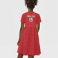 Custom Morocco Football Kid Short Sleeve Dress Allez les Lions de lAtlas