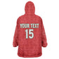 Custom Morocco Football Kid Wearable Blanket Hoodie Allez les Lions de lAtlas