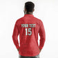 Custom Morocco Football Long Sleeve Polo Shirt Allez les Lions de lAtlas