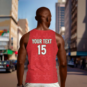 Custom Morocco Football Men Tank Top Allez les Lions de lAtlas