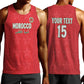 Custom Morocco Football Men Tank Top Allez les Lions de lAtlas
