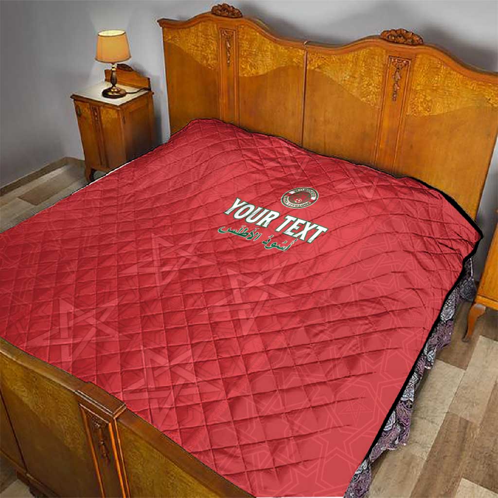 Custom Morocco Football Quilt Allez les Lions de lAtlas
