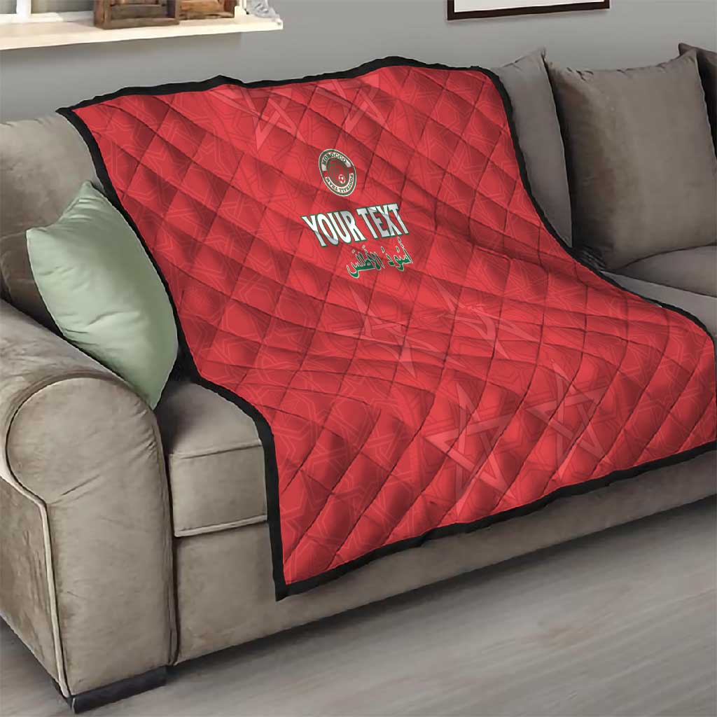 Custom Morocco Football Quilt Allez les Lions de lAtlas