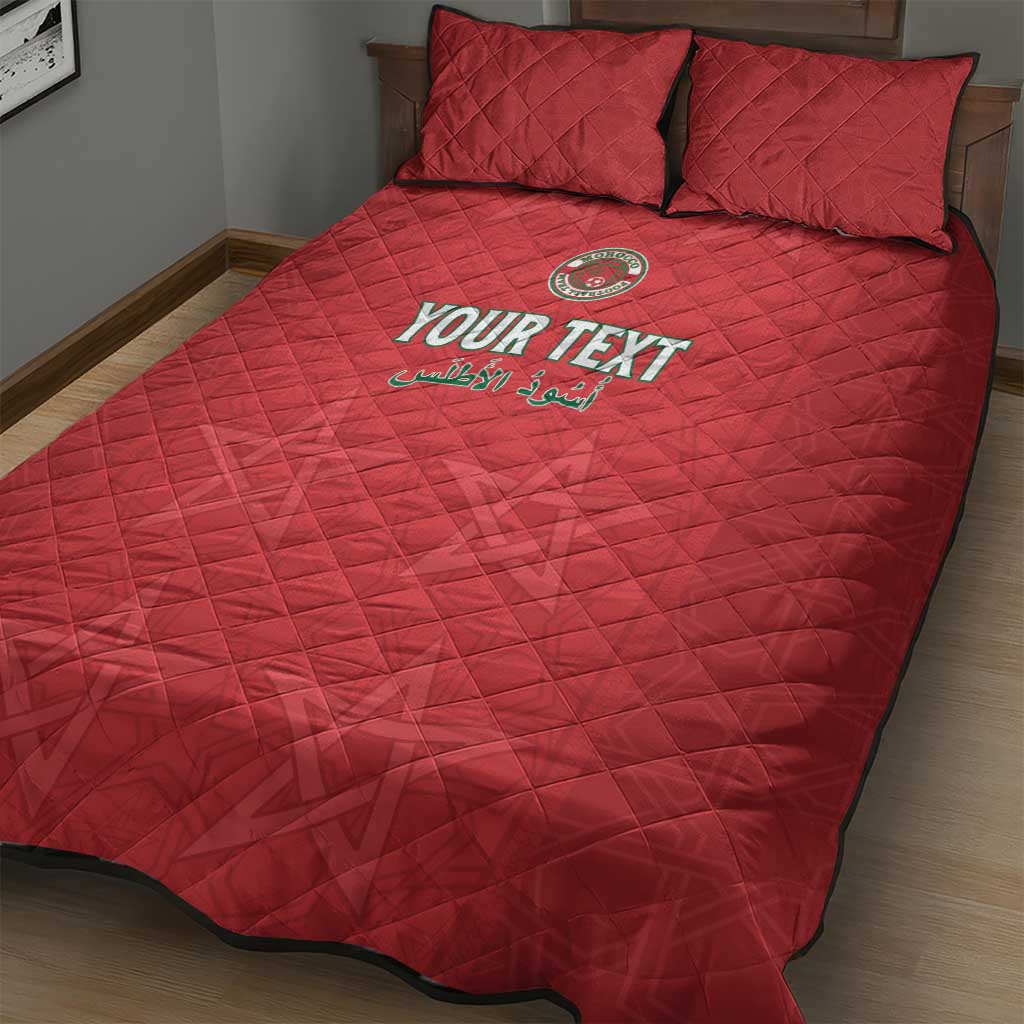 Custom Morocco Football Quilt Bed Set Allez les Lions de lAtlas
