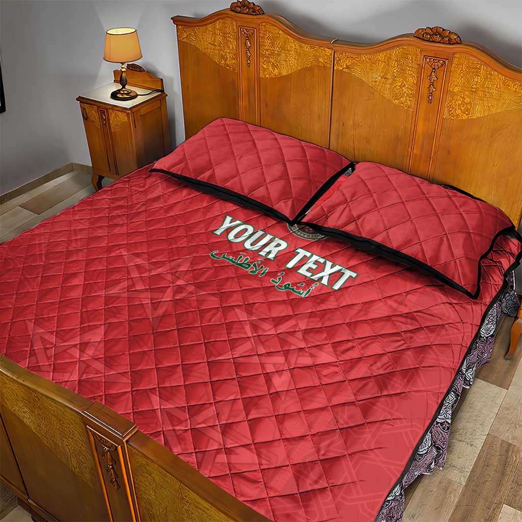 Custom Morocco Football Quilt Bed Set Allez les Lions de lAtlas