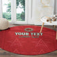 Custom Morocco Football Round Carpet Allez les Lions de lAtlas