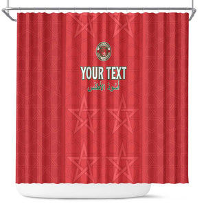 Custom Morocco Football Shower Curtain Allez les Lions de lAtlas