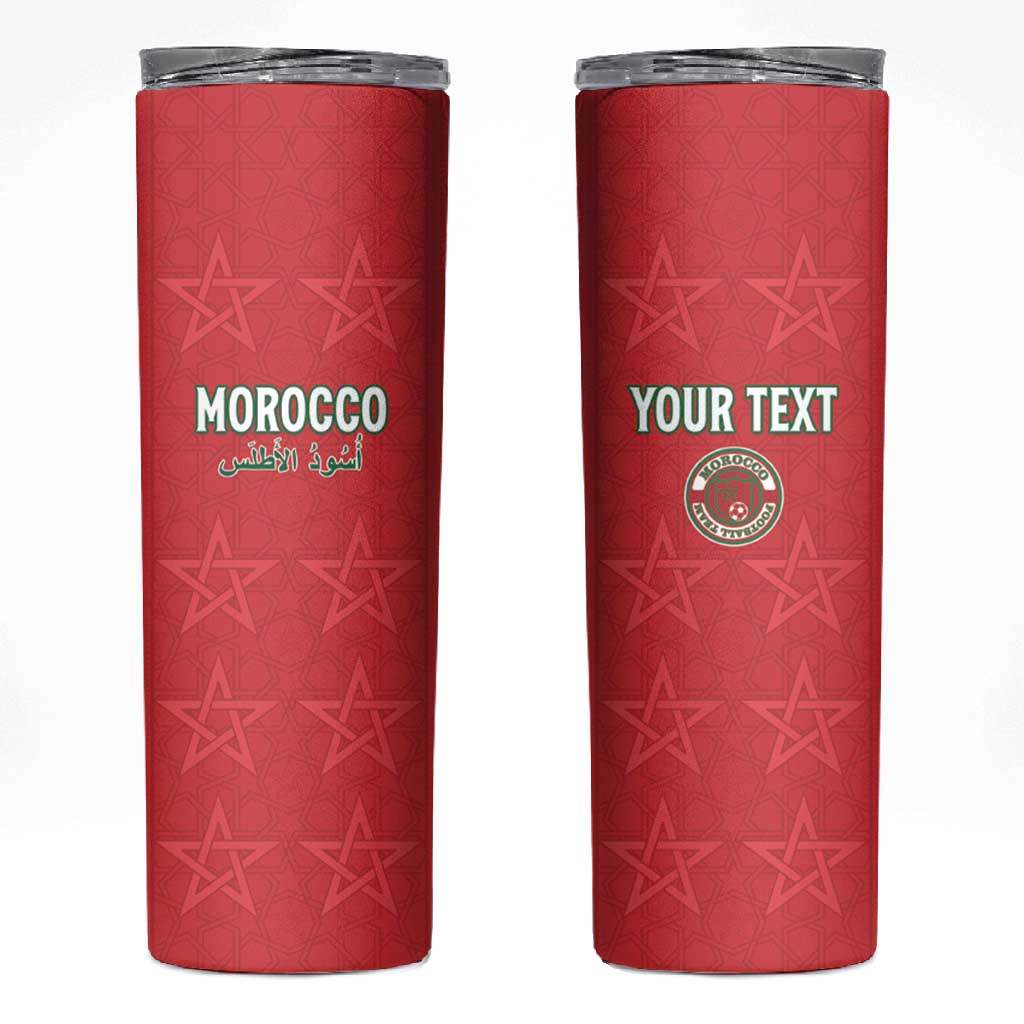 Custom Morocco Football Skinny Tumbler Allez les Lions de lAtlas