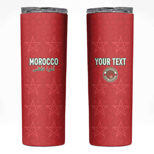 Custom Morocco Football Skinny Tumbler Allez les Lions de lAtlas